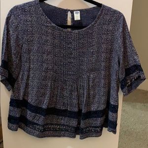 Blue lightweight blouse